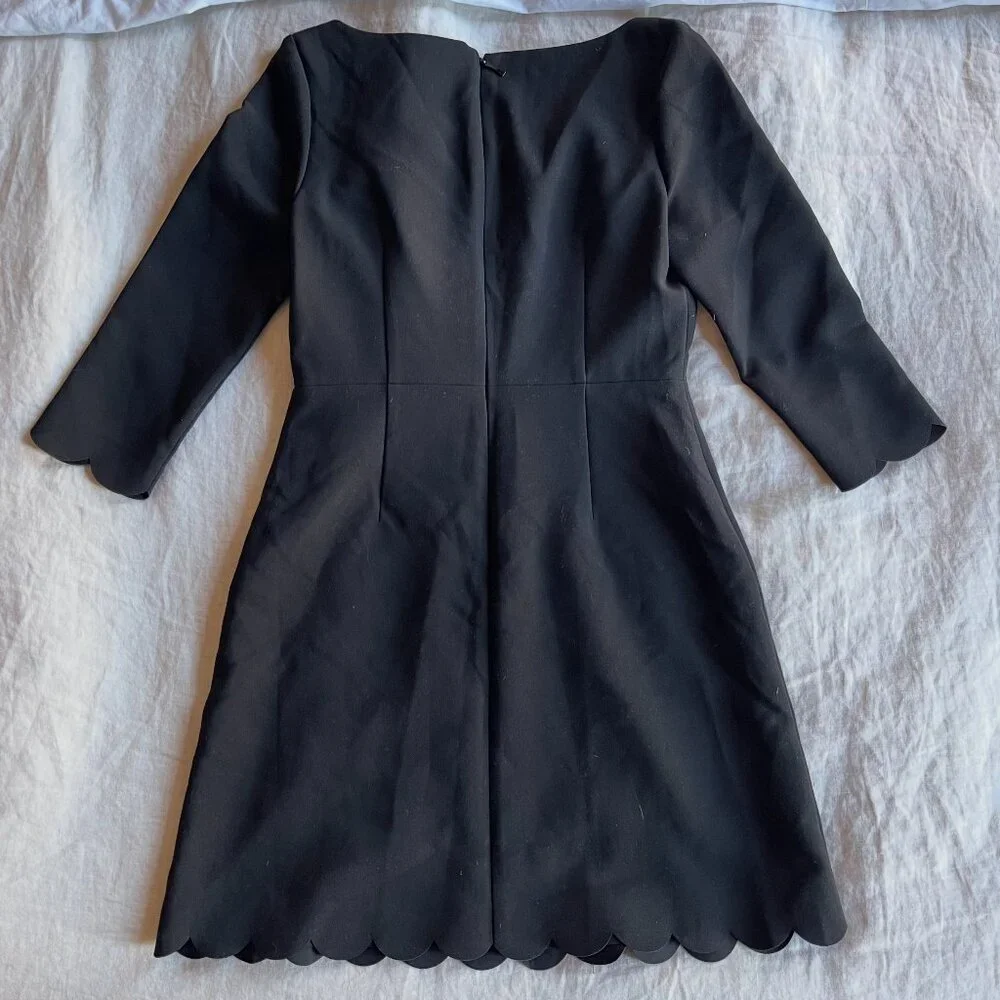 Kate Spade Scallop Hem Crepe Dress